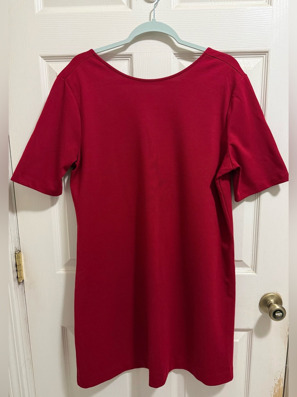 Banana Republic Red Short Sleeve Shift Dress